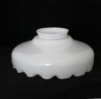 Wit glazen lampenkapje, Huis en Inrichting, Lampen | Lampenkappen, Wit, Rond, Ophalen of Verzenden, Nvt