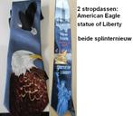 set Amerikaanse stropdassen, American Eagle, Statue Liberty, Ophalen of Verzenden, Nieuw, Overige kleuren