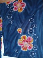 Traditionele Japanse yukata summer Kimono blue pink flower, Ophalen of Verzenden