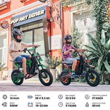 Elektrische Dirtbike voor Kinderen – 36V 500W – 14 inch beschikbaar voor biedingen