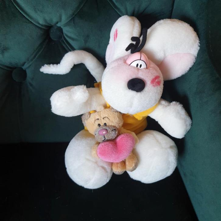 Diddl knuffel met kleine Pimboli knuffel 20 en 10 cm 2212, Verzamelen, Diddl, Zo goed als nieuw, Overige typen, Diddl, Ophalen of Verzenden