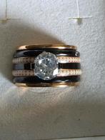 Rosé/zwarte IXXXI ring maat 18,5. H12, Sieraden, Tassen en Uiterlijk, Ringen, IJzer of Staal, Ophalen of Verzenden, Zo goed als nieuw