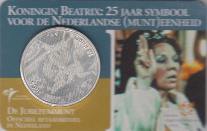 Nederland 10 euro Regeringsjubileum Beatrix 2005 in coincard, Postzegels en Munten, Munten | Nederland, Setje, Euro's, Koningin Beatrix