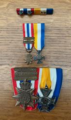 Medaille set Orde en Vrede  3 gespen en Officierskruis XX, Verzamelen, Militaria | Algemeen, Ophalen of Verzenden, Landmacht, Nederland