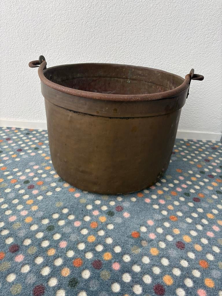 Oude koperen ketel, Antiek en Kunst, Antiek | Koper en Brons, Ophalen, Koper