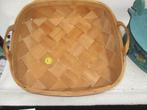 Zweeds houten gebogen Tina box en draagmand, Antiek en Kunst, Ophalen of Verzenden