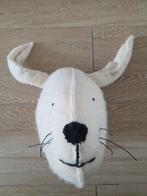Wollen dierenkop voor aan de muur - Haas, Kinderen en Baby's, Kinderkamer | Inrichting en Decoratie, Ophalen of Verzenden, Zo goed als nieuw