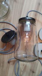 GLAS GLAZEN POT EN DEKSEL LAMP hanglamp, Ophalen of Verzenden, Nieuw, Glas, Minder dan 50 cm