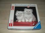 Witte Perzische katjes puzzle 500 stukjes, Ophalen, 500 t/m 1500 stukjes, Gebruikt, Legpuzzel