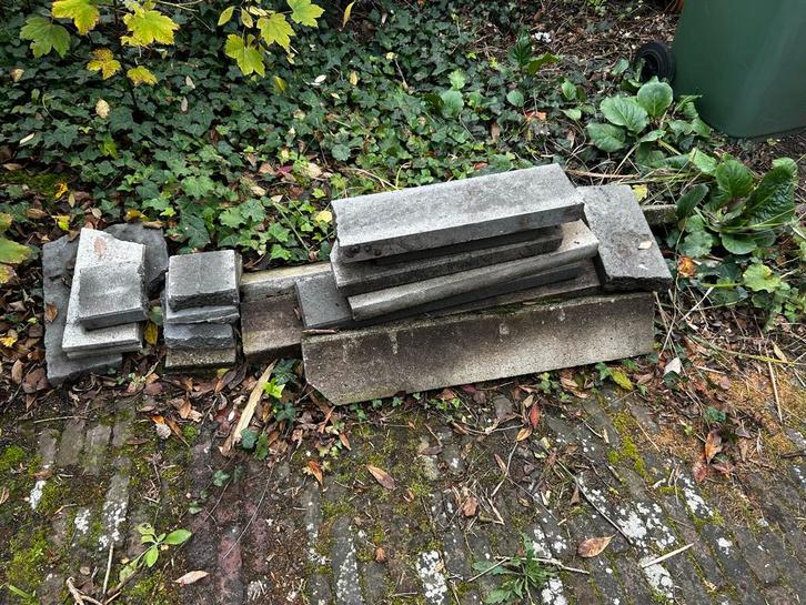 Opsluitbanden - Diverse Maten, Tuin en Terras, Tegels en Klinkers, Gebruikt, Overige typen, Beton, Minder dan 5 m², Ophalen