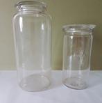 2 vintage weckflessen,voorraad potten, Huis en Inrichting, Ophalen of Verzenden, Zo goed als nieuw, Overige materialen, Pot, Bus of Blik