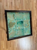 Vintage bijzettafel 50brx50dx50Hh, Ophalen, Minder dan 55 cm, Gebruikt, Hout