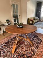 Vintage jaren 90 drentse ronde klaptafel, Ophalen, Zo goed als nieuw, Rond, 100 tot 150 cm
