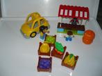 duplo  marktkraam met auto  samen voor 10,00, Ophalen, Zo goed als nieuw, Complete set, Duplo