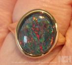 Nieuwe zegelring met Australische Opaal, geelgoud, Sieraden, Tassen en Uiterlijk, Ringen, 18 tot 19, Verzenden, Nieuw, Dame of Heer