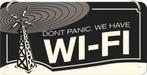 Wifi metalen bord : Dont panic we have wifi, Ophalen of Verzenden, Nieuw