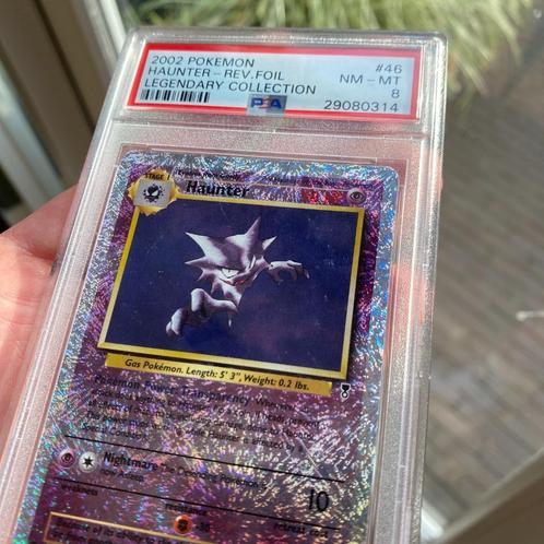 Pokemon #46 Haunter Reversed Holo PSA 8, Hobby en Vrije tijd, Verzamelkaartspellen | Pokémon, Zo goed als nieuw, Losse kaart, Ophalen of Verzenden