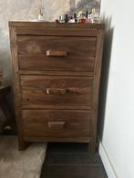 massief hout ladekast, Ophalen, 50 tot 100 cm, Zo goed als nieuw, 3 of 4 laden