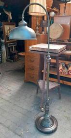 Antieke koperen vloerlamp, staande lamp, Huis en Inrichting, Lampen | Vloerlampen, Ophalen, Zo goed als nieuw, 150 tot 200 cm