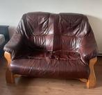 Leren bank groningen gratis, Huis en Inrichting, Ophalen, Gebruikt, 75 tot 100 cm, Tweepersoons