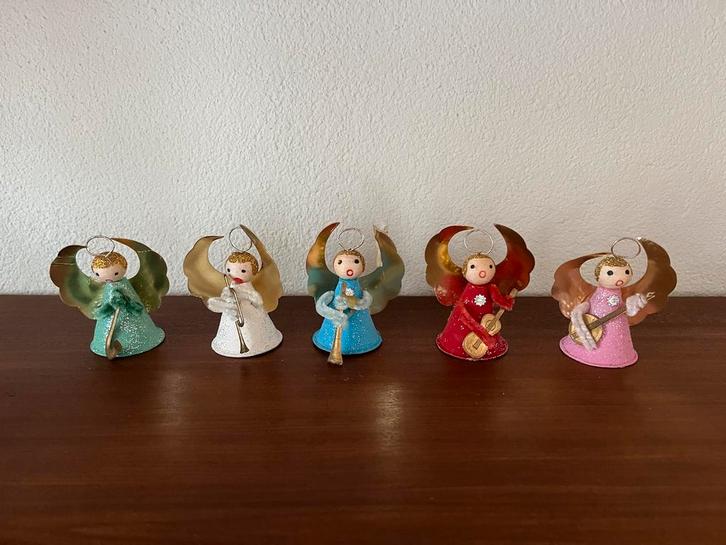 Vintage engelen orkest 5 stuks, Diversen, Kerst, Gebruikt, Ophalen of Verzenden
