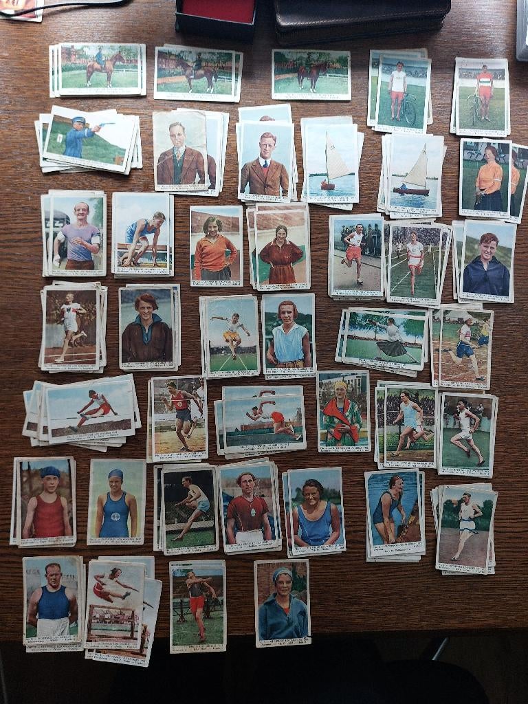 Sportplaatjes Olympische Spelen 1932, Ophalen of Verzenden, Gebruikt, Meerdere plaatjes