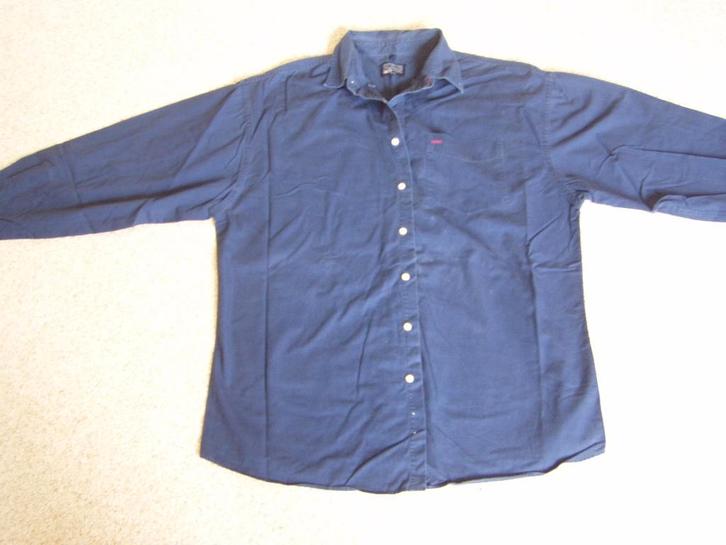 Blauw overhemd Angelo Litrico, Kleding | Heren, Overhemden, Gedragen, Halswijdte 43/44 (XL), Blauw, Ophalen of Verzenden