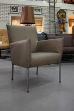 Luxe moderne fauteuil Triton Jess Design echt leer naturel, Huis en Inrichting, Fauteuils, Ophalen, Nieuw, Metaal, 50 tot 75 cm