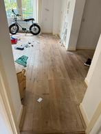 Massief eikenhoutenvloer, Doe-het-zelf en Verbouw, Ophalen, Vloerdelen of -planken, Zo goed als nieuw, 10 m² of meer