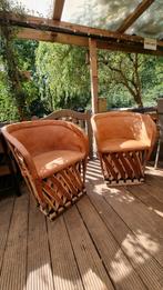 2 Equipale stoelen, Huis en Inrichting, Stoelen, Mexicaans, Gebruikt, Twee, Bruin