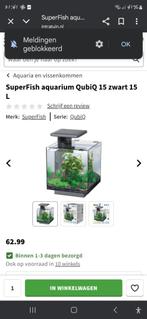 Superfish aquarium 15 liter pro, Dieren en Toebehoren, Vissen | Aquaria en Toebehoren, Ophalen, Zo goed als nieuw, Leeg aquarium