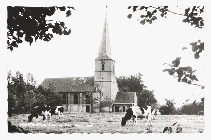 977038 Voorthuizen Gld 1966 herv kerk Nette oude kaart onbes, Verzamelen, Ansichtkaarten | Nederland, Ongelopen, Gelderland, 1960 tot 1980