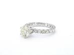 Witgouden alliance ring in solitaire zetting met natuurlijke, Diamant, Wit, Niet ingevuld, Met edelsteen