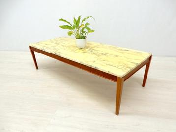Retro Vintage Salontafel Tafel Marmer Jaren 60 Mid Century beschikbaar voor biedingen