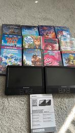 Silvercrest portable dvd speler met 2 schermen en 15 dvds, Ophalen of Verzenden, Zo goed als nieuw, Dvd-speler, Overige merken