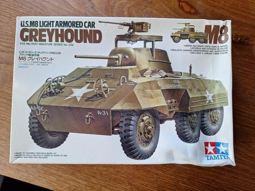 U.S. M8 light armored car Greyhound + resin - Tamiya 1/35, Hobby en Vrije tijd, Modelbouw | Auto's en Voertuigen, Gebruikt, Truck