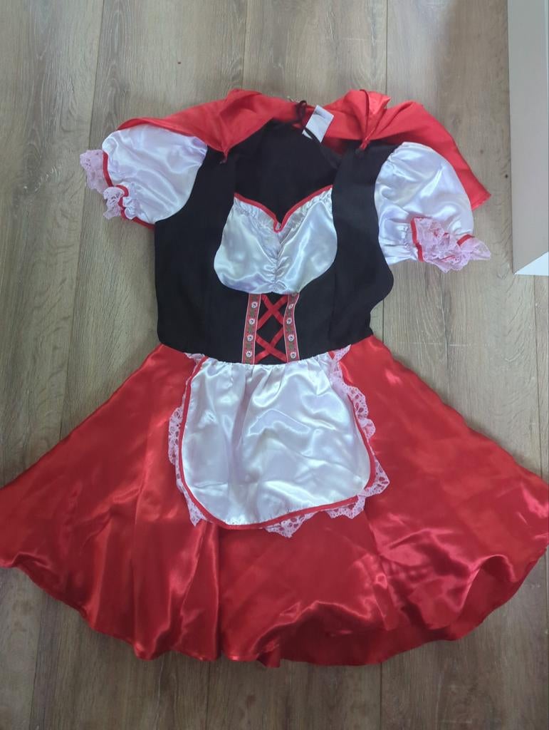 Carnaval roodkapje, Kleding | Dames, Carnaval, Ophalen of Verzenden, Zo goed als nieuw, Kleding