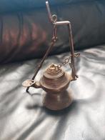 Antieke olielamp van koper, Ophalen of Verzenden, Koper