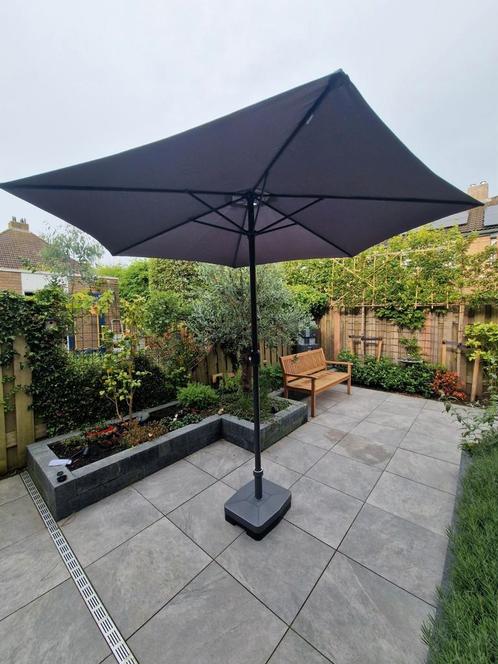Nieuw parasols 300cm met parasolvoet en hoes, Tuin en Terras, Parasols, Nieuw, 2 tot 3 meter, Ophalen of Verzenden