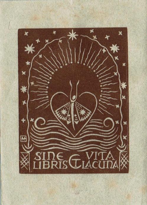 exlibris voor T. Cannegieter, Antiek en Kunst, Kunst | Etsen en Gravures, Ophalen of Verzenden