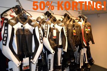 Berik lederen motorkleding en pakken 50% korting!