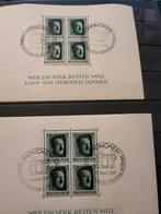 4x derde rijk blok 7 afstempeling 20 april 1937, Postzegels en Munten, Ophalen of Verzenden