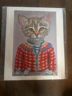 Kat met Muizen Tekening - Vilma van den Berg Kunstwerk Art N, Ophalen of Verzenden