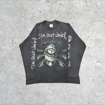 Rare Vintage 1998 Six Feet Under Heavy Metal Punk Band Shirt beschikbaar voor biedingen