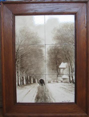 Tegeltableau naar Louis Apol Plateelfabriek Zuid Holland beschikbaar voor biedingen