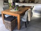 Grote Teak eetkamertafel 250x106x78 (lengtexbreedtexhoogte), Ophalen, 100 tot 150 cm, Teakhout, 200 cm of meer