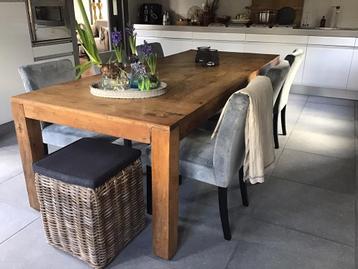 Grote Teak eetkamertafel 250x106x78 (lengtexbreedtexhoogte) beschikbaar voor biedingen