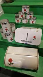 Brabantia verzameling met roos opdruk, Verzamelen, Blikken, Ophalen of Verzenden, Gebruikt, Overige