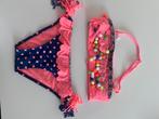 Zomerse bikini met versiering maat 122 (7/8), Kinderen en Baby's, Kinderkleding | Kinder-zwemkleding, Bikiniset, Meisje, Zo goed als nieuw