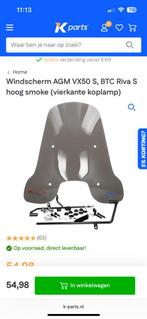 Riva Btc windscherm smoke, Fietsen en Brommers, Brommeronderdelen | Scooters, Ophalen, Nieuw, Koplamp, Overige merken